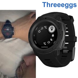 Threeeggs Threeeggs Compatible for Garmin Instinct Bands, Soft Silicone Band Replacement Watch Strap Compatible with Garmin Instinct 2 / Solar/Tactical/Instinct Esports (Black)