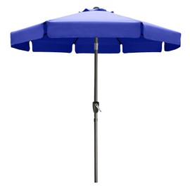 9' Outdoor Garden Table Umbrella Patio Umbrella Market Umbrella with Push Button Tilt for Garden, Deck, Backyard and Pool, 8 Ribs 13+Colors,Blue