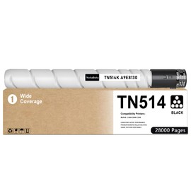 VoilaBella TN514 TN514K Toner Cartridge A9E8130 (1-Pack, Black) Replacement for Konica Minolta Bizhub C458 C558 C658 Printer
