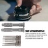 Steel Slotted Screwdriver Set with 9 Bits 2 Handles Hand