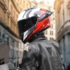 JQF Gear Modular Motorcycle Helmet Dual Visor Flip Up Full