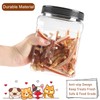 Geyecete 3 Pack Clear Plastic Jars with Lids Pet Snack
