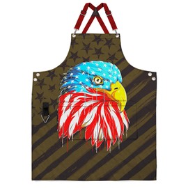 Babi Aprons Adjustable Cross-Back Apron for Men & Women with Pockets - Chef, Bar and Kitchen, with Towel Loop (Washable)