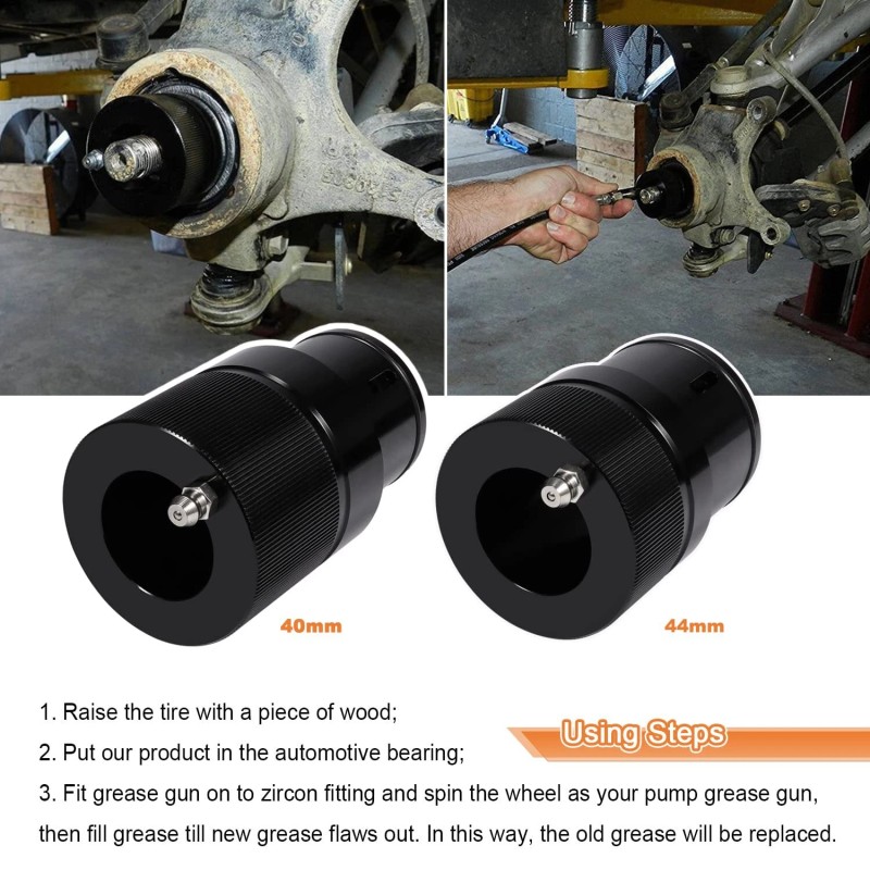 JAYZHOU 40mm & 44mm Front Rear Wheel Bearing Greaser Tool