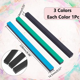 WADORN 3 Colors Chinese Calligraphy Paperweight, Plastic Paperweight for Holding Paper Flat Writing Sumi Drawing Paperweight Calligraphy Brush Rest Practice Writing Tool for Office Desk Accessories