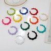 Winssigma Large Bamboo Hoop Earrings, Lightweight Candy Acrylic Earrings for
