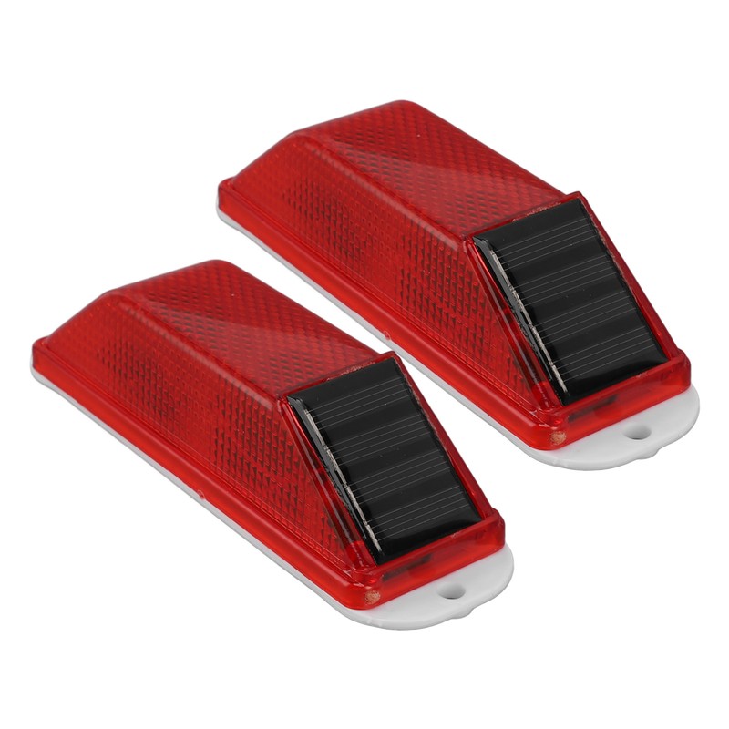 2 PCS Solar Warning Light 200mAh Light Control Waterproof Barricade