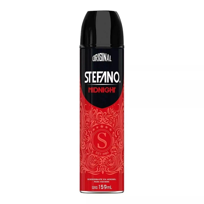 STEFANO MIDNIGHT Aerosol Deodorant FOR MEN 159ml each (2 PACK)