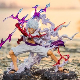 Luffy Gear 5 Figure, Luffy Action Figure 11 inch PVC Character Model Toys Collection Anime Figurine Creative Gift for Boys and Girls