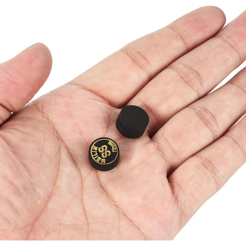 Leather Snooker Cue Tips, 11mm Maroon Soft High Density Cue