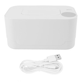 Compact Wipes Warmer Portable Wipe Warmer Baby Wet Wipes Dispenser for Vehicle Home Use White Constant Temperature