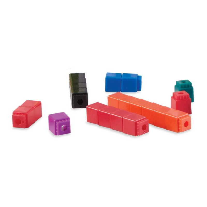 hand2mind Interlocking UniLink Math Linking Cubes, Plastic Cubes, Color Sorting,