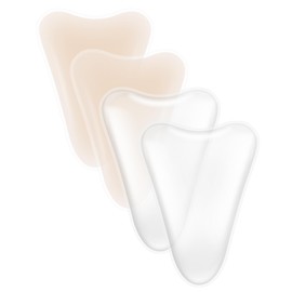 CICKEE Camel-Not Camel Toe Concealer Silicon Insert - Seamless Camel Toe Hider Stopper Cover Pack No Camel Toe Underwear Guard Anti Cameltoe Pad for Women - 4 Pack Transparent & Nude