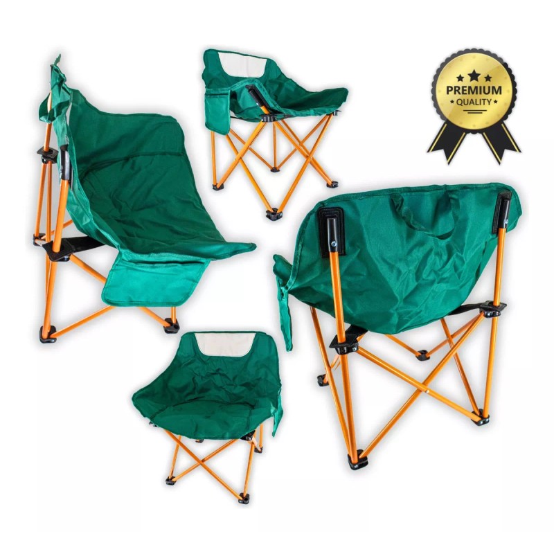 Plasticocina Silla Plegable Portátil Para Campamento Jardín Playa Verde