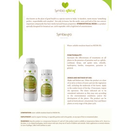 SYMBIOETHICAL - NEEM Hydrophilic Emulsion Based on Neem Oil for Plants, Botanical Concentrate, 100% Plant-Based, Made in Italy, 500 ml