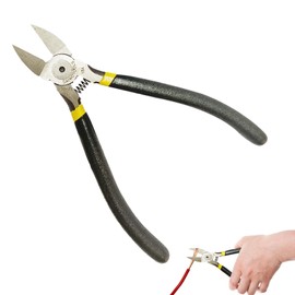 Wire Cutters, 6 Inch Precision Wire Snips Small Flush Cutters Ultra Sharp Spring-Loaded Wire Cutters for Crafting, Side Cutters Cutting Pliers for Jewellery Floral DIY Model Making, Cable Cutters