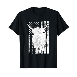 American Flag - Scottish Highland Cow For Cattle Farmer T-Shirt