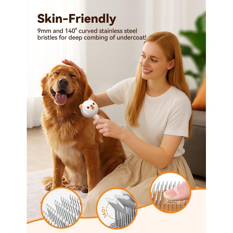 Pet Steam Brush for Dogs & Cats , Brushes for