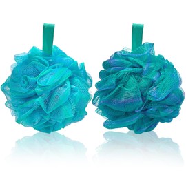 2er-Pack große Duschschwämme, 75 g weiche Netz-Badeschwämme für sanftes Peeling, Körperpeeling für Damen und Herren (Kombination 2)