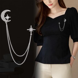 FASELE Women's Brooch, Ribbon Brooch, Hat, Corsage, Zirconia, Suit, Jacket, Accessory, Jewelry, Elegant, Formal, Invitations, Dress, Recitals, Graduation Ceremonies, School Entrance Ceremonies,