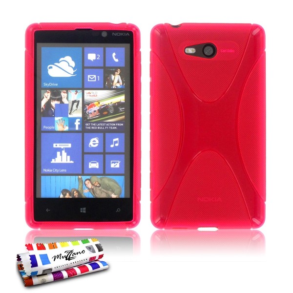 MUZZANO Original Le X Premium Flexible Shell Case for Nokia Lumia 820 - Pink