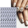 6 Sheets Musical Note Nail Stickers 3D Self Adhesive Music
