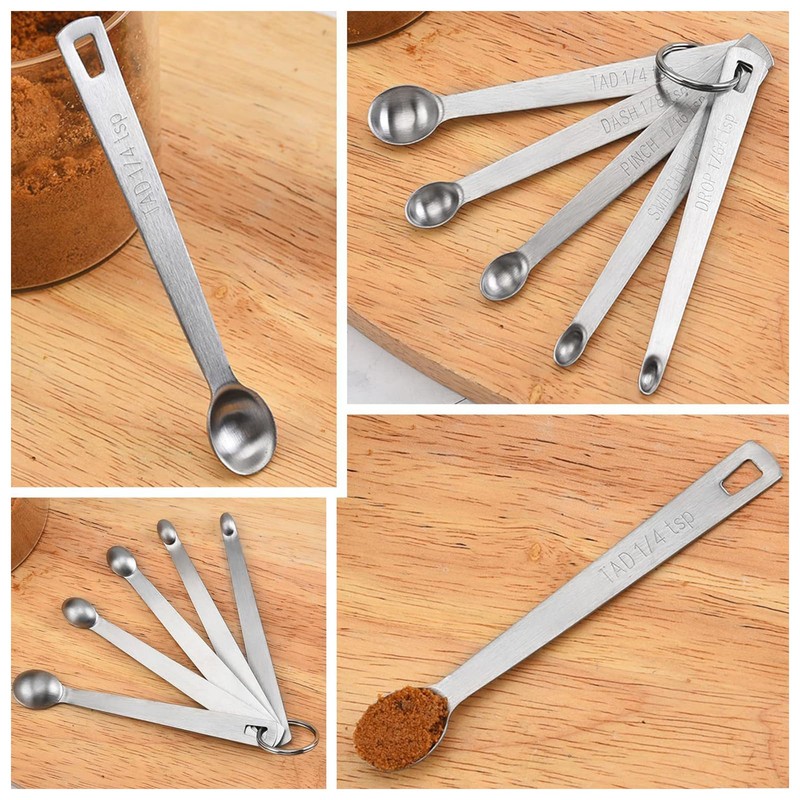 Doyime Measuring Spoons (Set of 5) Flour Measuring Spoons Stainless