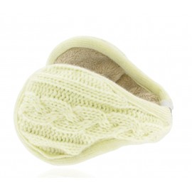 KitSound MUFKWHK Audio Earmuffs 3.5mm headphone jack - Knitted White