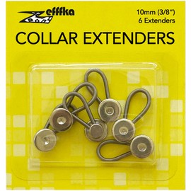 ZEFFFKA Extensores de Cuello Metálicos Botón Maravilla para Camisa de Hombre y de Niño Viste Cómodamente y Expansor Elástico del Tamaño del Cuello