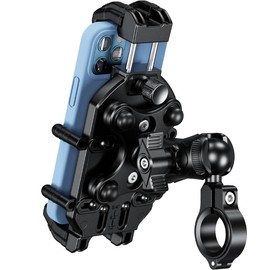 Kaedear KDR-M26C Motorcycle Smartphone Holder Mobile Holder for Motorcycles Vibration Absorption Mount Air Mount Integrated Devil Horn/Air Mount