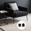 Zinkebol 4 PCS Black Round Rubber Chair Leg Caps Tips,