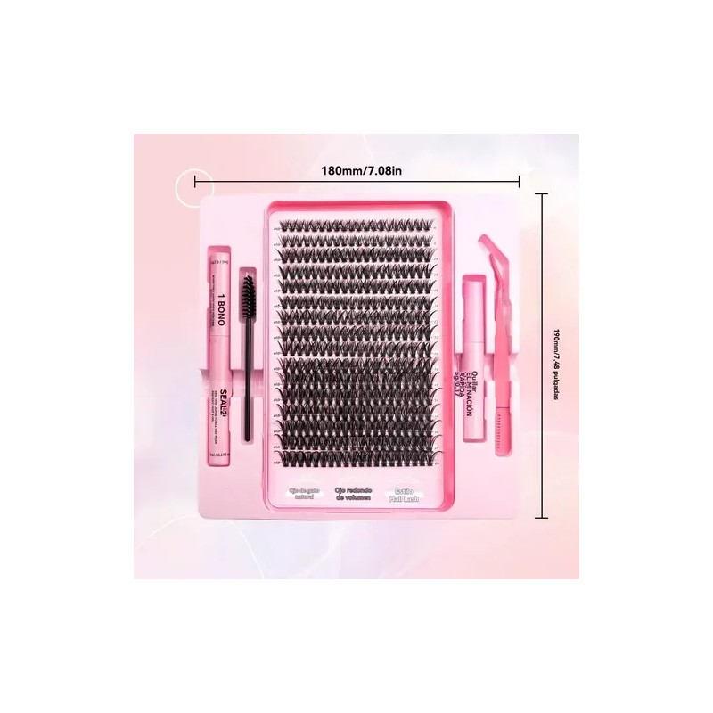 Extensiones de Pestañas 40D Mink Sintético para un Volumen Natural