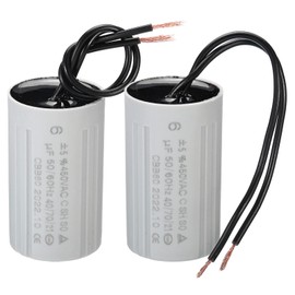 PATIKIL CBB60 6uF Running Capacitor,2pcs AC 450V 2 Wires 50/60Hz Cylinder 60x35mm for Water Pumps,Washing Machines Motor Start