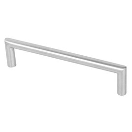 Gedotec Leila Furniture Handle, Stainless Steel Cabinet Handle, 160 mm, Round Bar Handle, Railing Handle, Matte Brushed Stainless Steel, Drawer Handle for Cabinet Door and Kitchen, 1 Piece, Kitchen