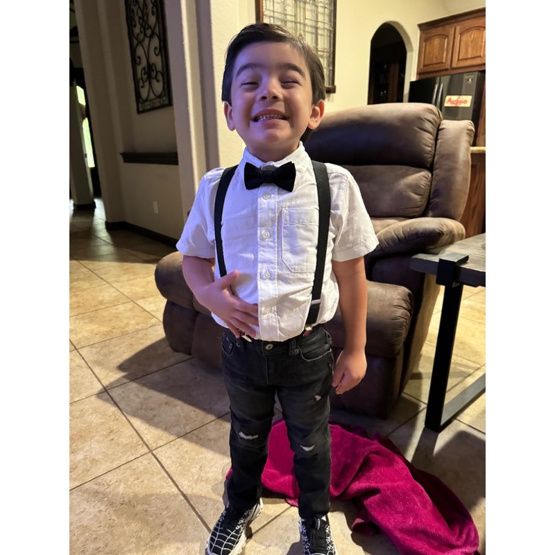 AMPIL Suspenders for Boys Adjustable Elastic Y-Back Design with Strong