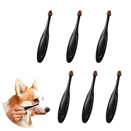 BaraRose 涙やけパウダー 涙やけクリーナー 猫 犬 めやに除去シート アイクリーナー 犬 猫 耳掃除 ペット用コーム 顔まわり 柔らかい毛 軽量 6本入り