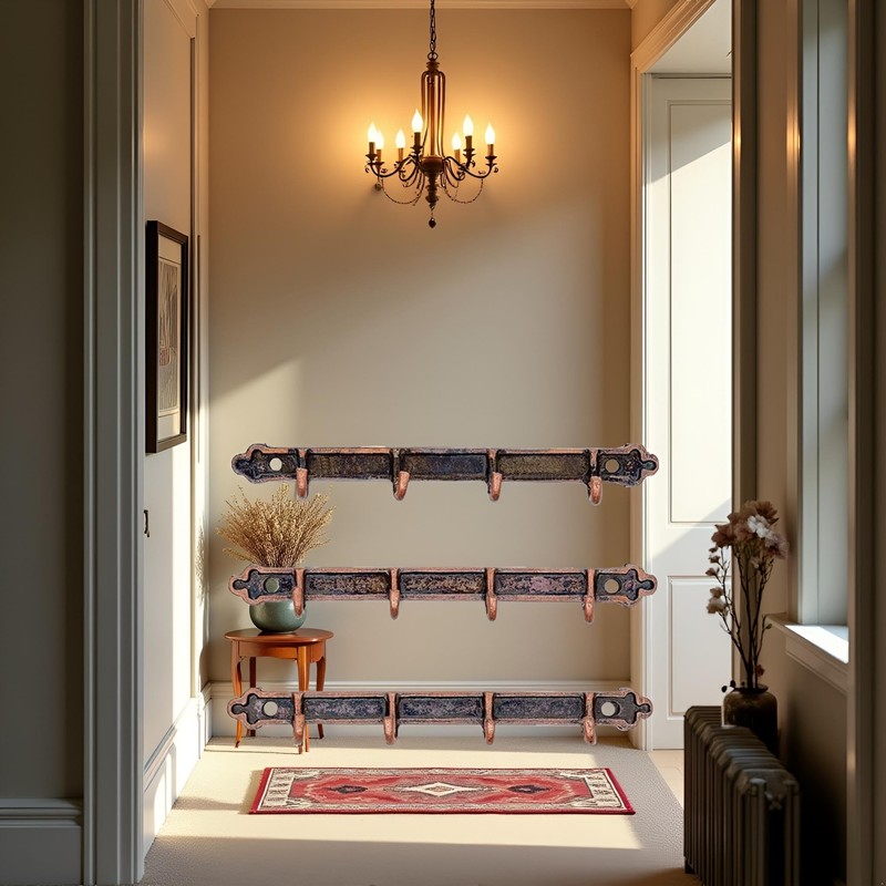 3Pcs/Set Brown 1/12 Miniature Coat Rack Dollhouse Accessories Dolls Decoration