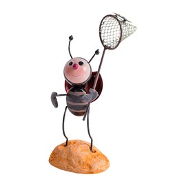 Crafts Accessories Home Desktop Lady Art Metal Creative Doll Small Patio & Garden Cement Statues (as shows, One Size)