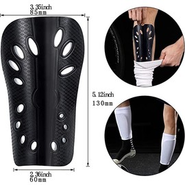 2 Pairs Soccer Shin Guards for Young Kids Adults, Breathable Shin Guard Sleeves for Boy & Girl Football Games, Protective EVA Cushion for Boys Girls Children Teenagers