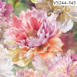 Hoffman California Fabrics Wild Flowers Cotton Quilt Fabric by Hoffman BTY V5244-145 Spring Floral