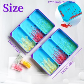 8-Piece Diamond Painting Trays Kits for Adults, Stackable Diamond Art Accessories and Tools, 2 Sizes Tray Diamond Art Painting Kits for DIY Art Craft