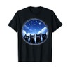 Mystical Black Cats Under Starry Sky Cute Cat Lover T-Shirt