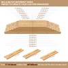 Angimio Bamboo Spice Rack Drawer Organizer - 8-Piece Set -