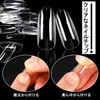 JANLOFO Nail Tips, Clear, False Nails, 500 Pieces, Long Nail