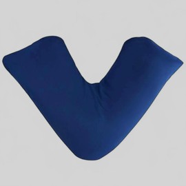 Pro Home V Pillow – Soft V Shaped Pillow For Adults | Extra Filled Triangular V Shape Pilow For Neck, Back & Side Sleepers | V Cushion For Adults (Blue, Only Pillowcase)