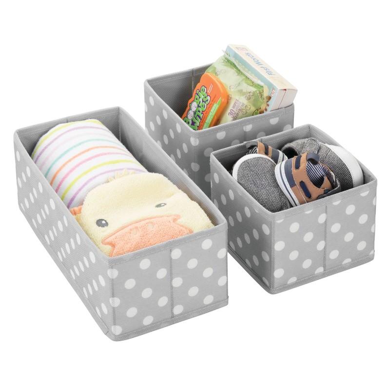 mDesign Fabric Storage Boxes – Fabric Box in Two Sizes