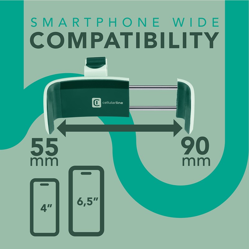 Cellularline | Car Holder - Universal | Farbenfrohe Smartphonehalterung für
