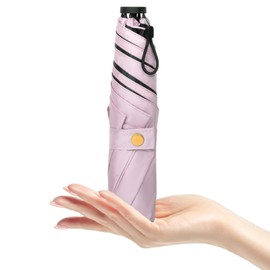 Parasol, UV Protection, 100 % Light Blocking, Folding, Rain Umbrella, Ultra Lightweight, 5.1 - 5.1 oz (145 - 155 g), Folding Umbrella, Perfect Shade, Heat Shield, Women's, Folding Parasol, For Rain or