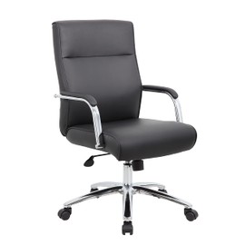 Boss Office Products (BOSXK Modern Executive Conference Chair, Black, B696C-BK