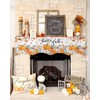 QueenKer Hello Fall Fireplace Mantel Scarf 90" x 17" Thanksgiving